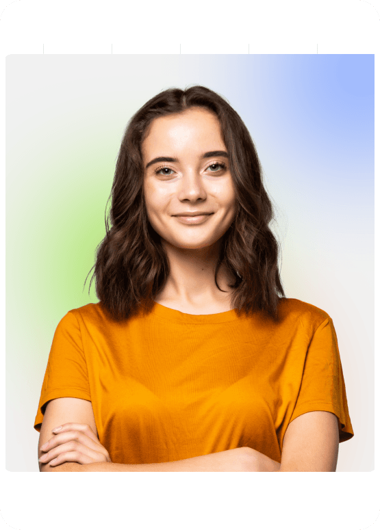 Woman with credit score improvement